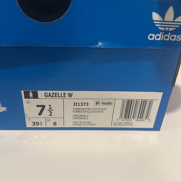 WMNS Adidas Gazelle ‘Purple Burst Solar Yellow’ Sz 7.5 / 8.5 / 9 (JI1373) - Picture 5 of 5